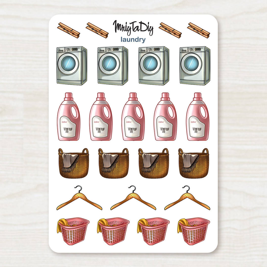 

Стикеры функциональные LAUNDRY, Зелёный