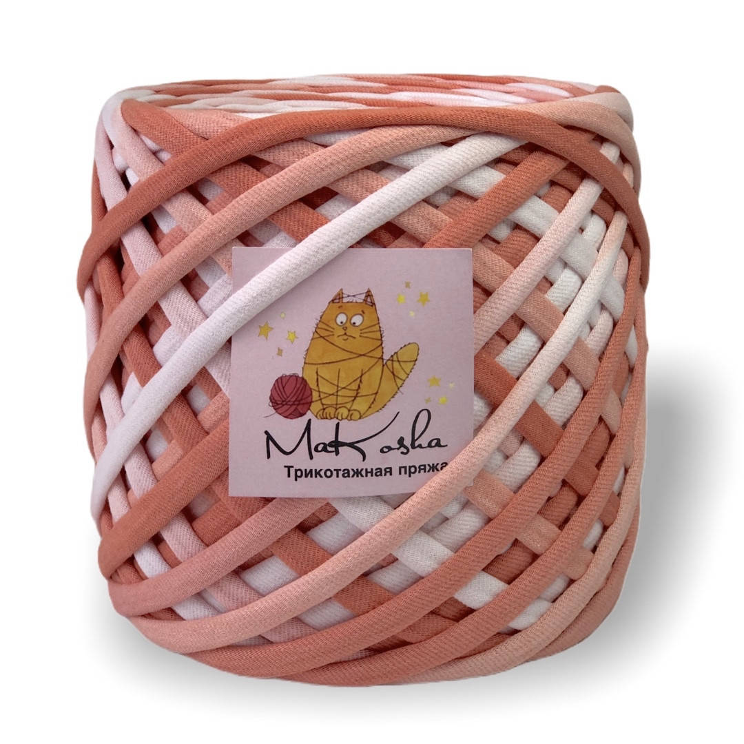 

Трикотажная пряжа MaKosha секционного ручного крашения, Лисица