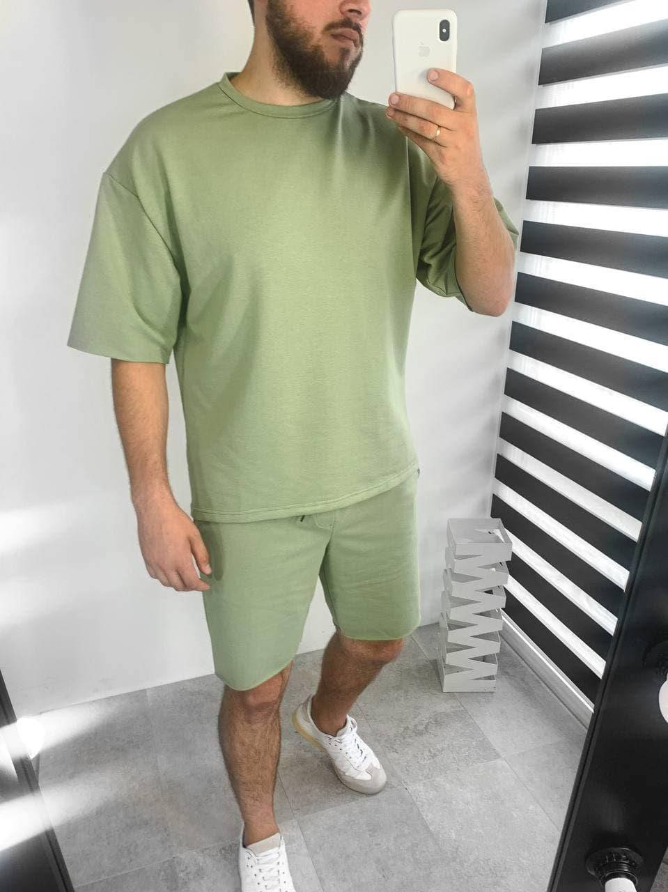 

Мужской летний костюм зеленого цвета, Зелёный