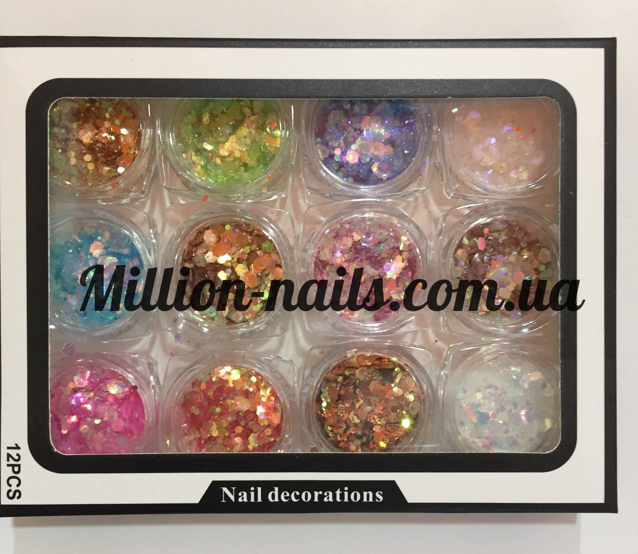 

Новинка!Набор цветных конфети для дизайна ногтей