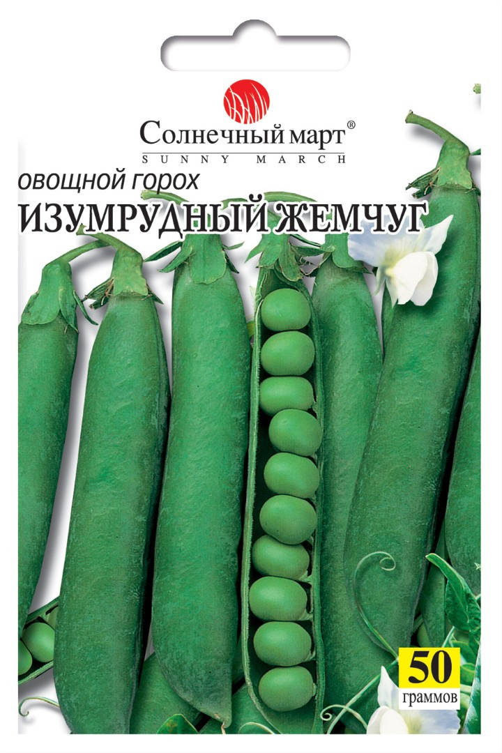

Семена Горох сахарный Изумрудный Жемчуг 50 граммов Солнечный Март