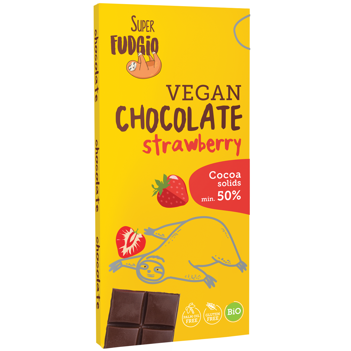 

Веган шоколад із полуницею Super Fudgio, 80г