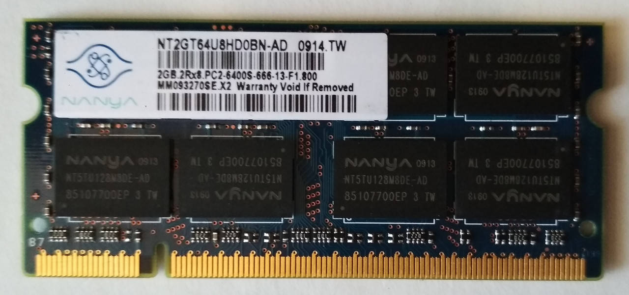 

Для ноутбука 2GB DDR2 800MHz Nanya PC2 6400S 2Rx8 RAM Оперативная память