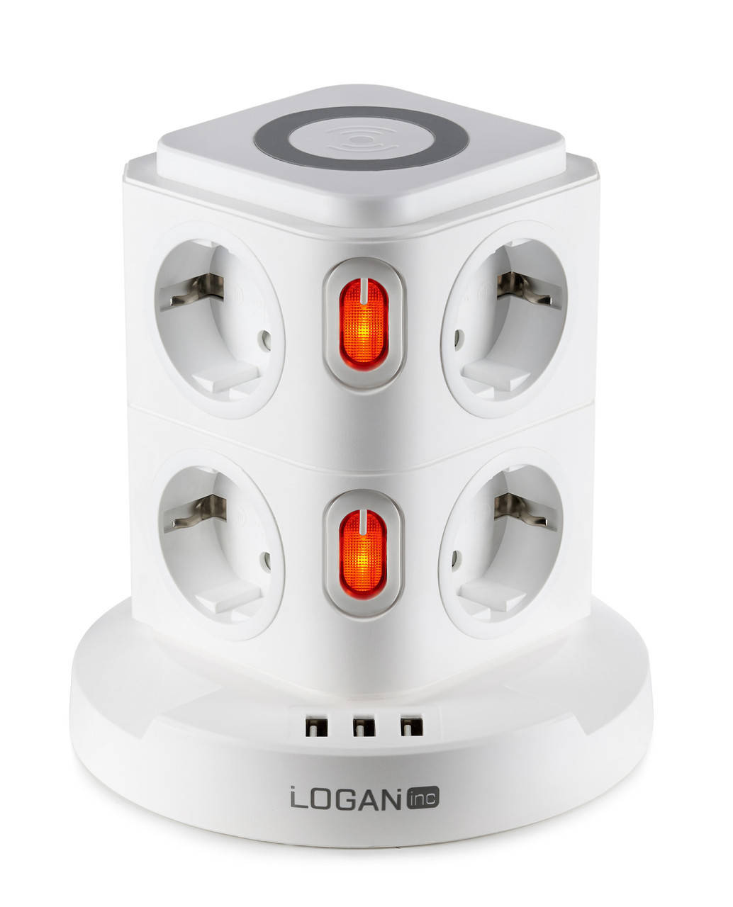 

Удлинитель сетевой универсальный с функцией беспроводной зарядки WS8-2