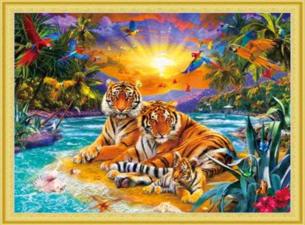 

50*40см Семейный отдых, алмазная живопись, полная выкладка