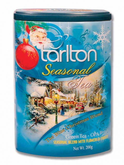 

Чай новогодний Тарлтон Сияющее Рождество с зеленый кусочками алоэ вера 200 г в музыкальной банке