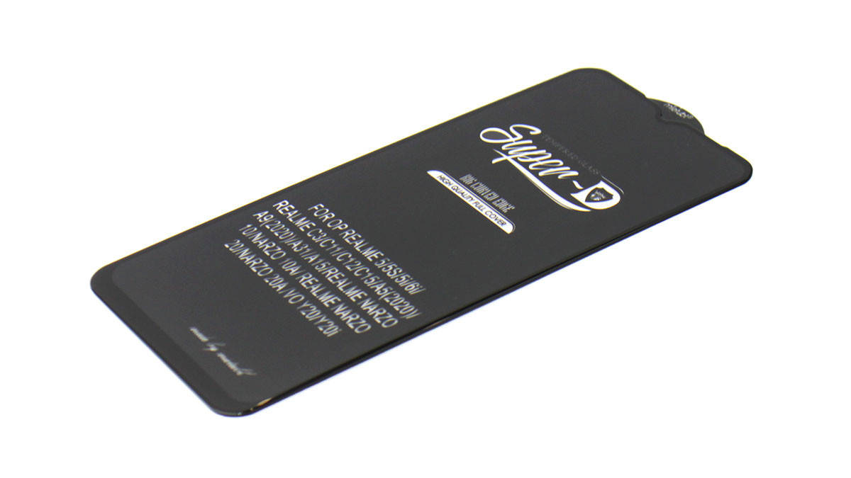 

Защитное стекло Super-D на Realme C3 (0.3mm 9H), Черный