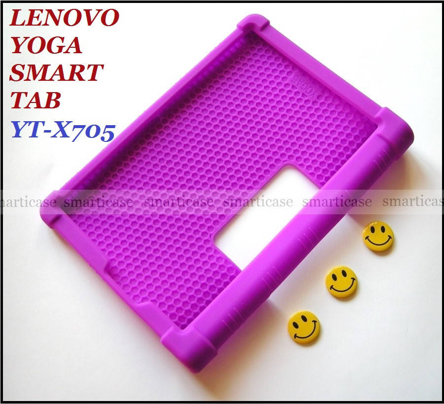

Женский фиолетовый силиконовый чехол Lenovo Yoga Smart Tab YT-X705L X705F (йога смарт таб)