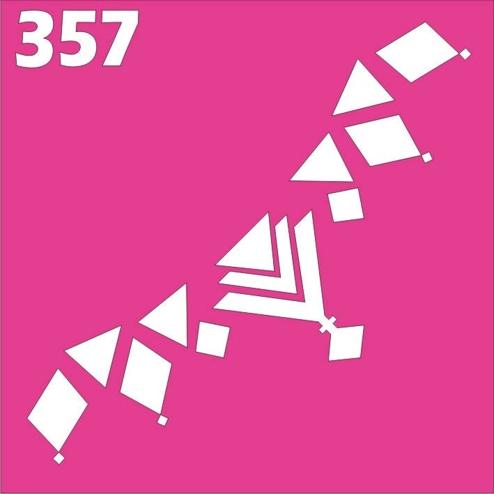 

Трафарет абстракция для био-тату хной, блеск тату Boni Kasel № 357