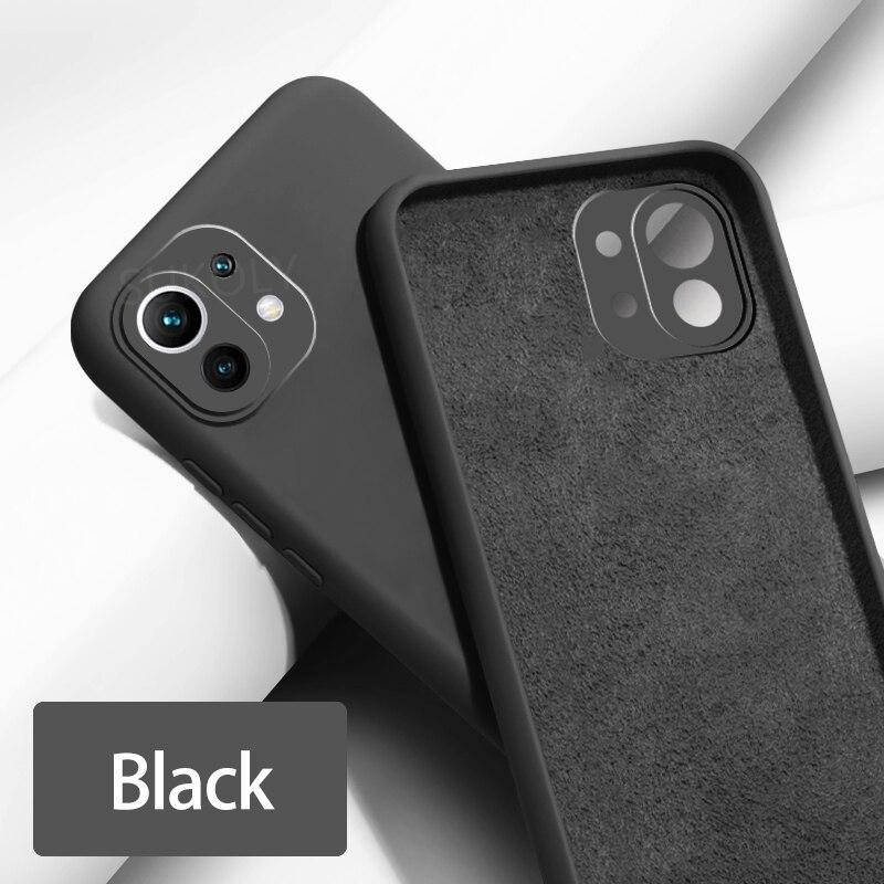 

Силиконовый чехол для Xiaomi Mi 11 Lite Черный микрофибра soft touch