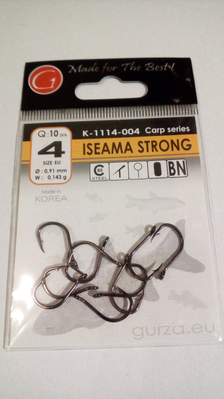 

Крючки Gurza Iseama Strong Size EU #4 уп. 10 шт.