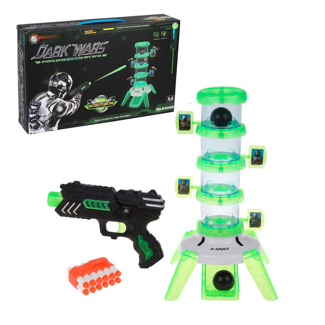 

Детский игровой набор тир "Dark Wars" B3240G / Воздушный тир, Черный