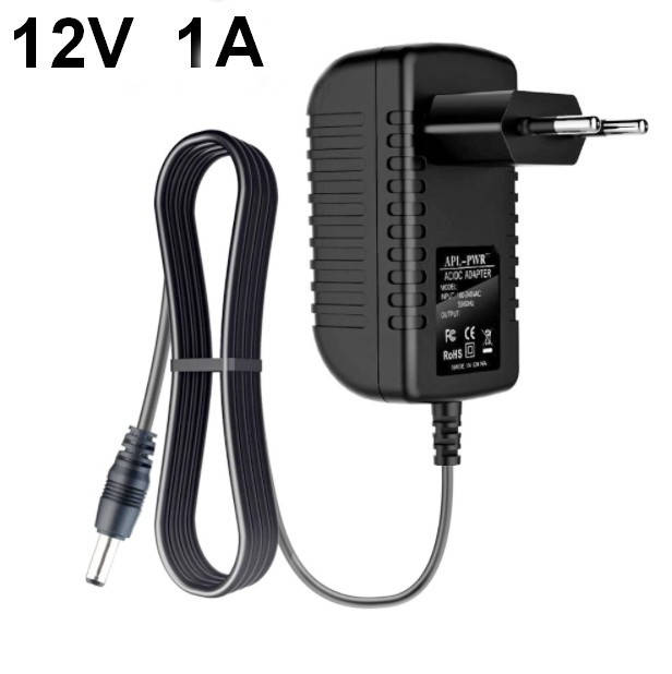 

Блок живлення зарядний пристрій 12V 1A 5.5*2.5mm, Черный