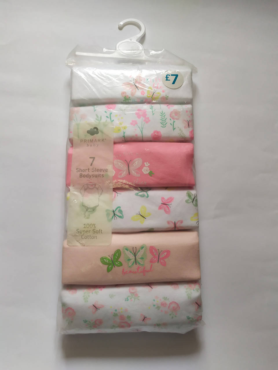 

Боди для девочки короткий рукав в цветочный принт Primark 98см