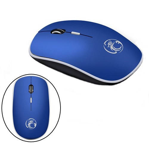 

Беспроводная мышь мышка тихая плоская 1600dpi iMice G-1600, синяя