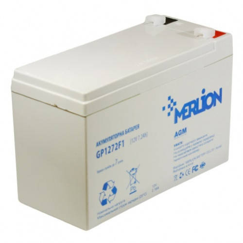 

Аккумуляторная батарея MERLION AGM GP1272F1 12 V 7,2Ah ( 151 x 65 x 100 ) White Q10