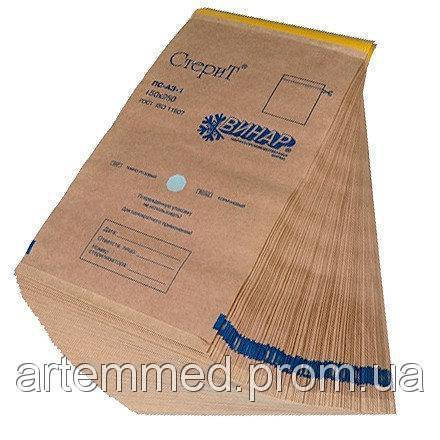 

Крафт пакеты 200х330 мм Алвин для стерилизации с индикатором