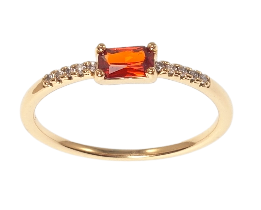 

Кольцо Xuping Позолота 18K "Красный фианит на дорожке циркония" р.17,18,18.5