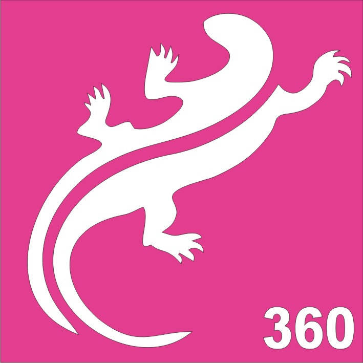 

Трафарет Ящерица для био-тату хной, блеск тату Boni Kasel № 360