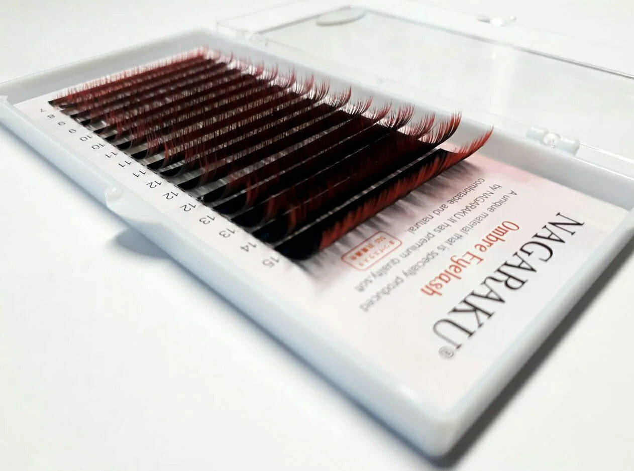 

Ресницы Nagaraku омбре красный MIX 7-15 мм. 0.07 D