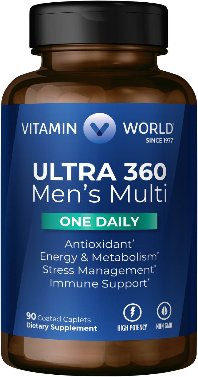 

Витамины для мужчин Vitamin World Ultra 360 Men's Multi One Daily 90 капс.