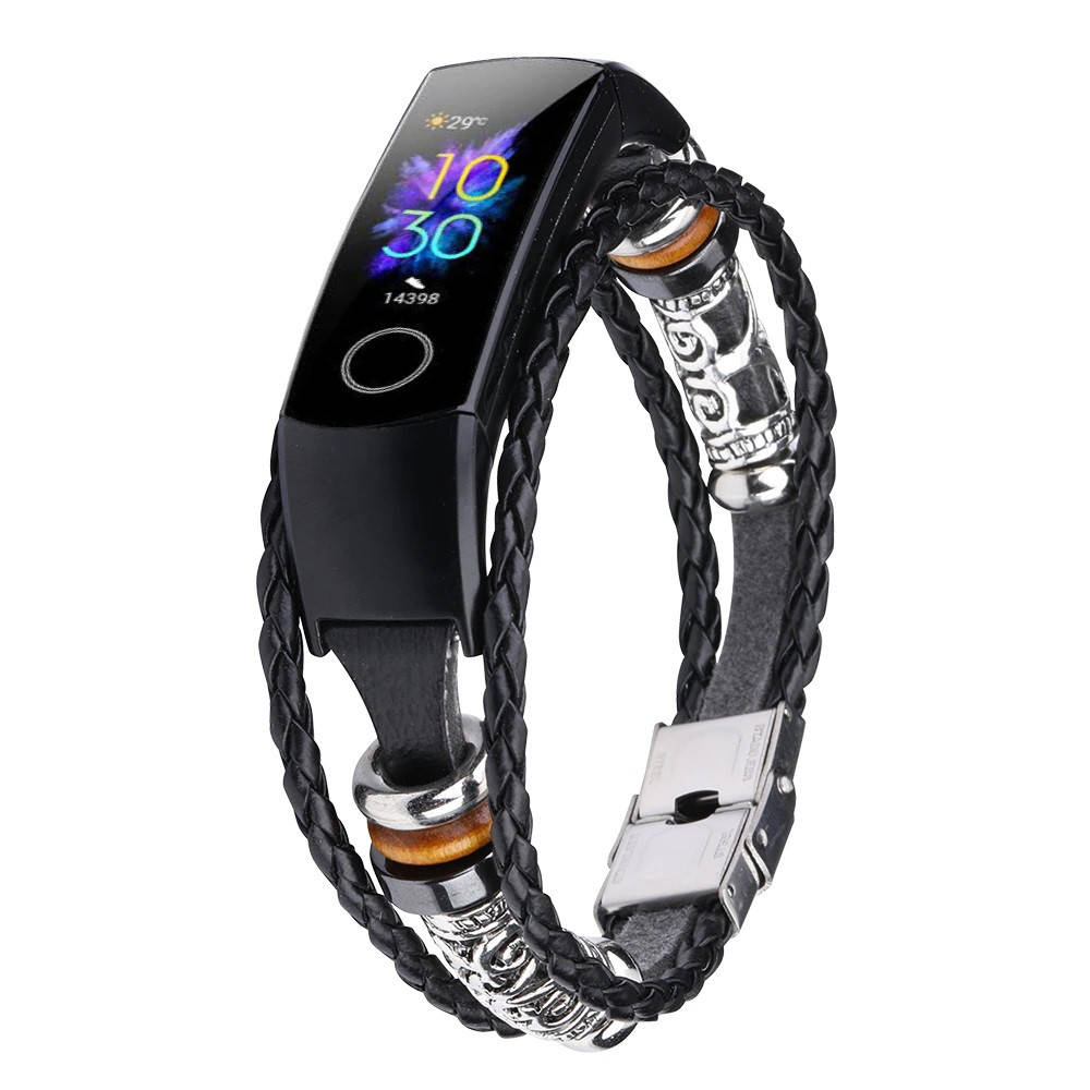 

Ремешок винтажный для фитнес-браслета Honor Band 5 и 4 Type A Black-black