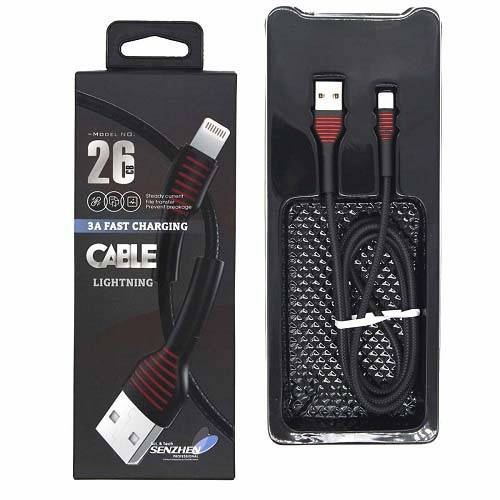 

USB дата кабель Lightning 1м для Apple iPhone, iPad, iPod, CB26-2 Premium, 103235