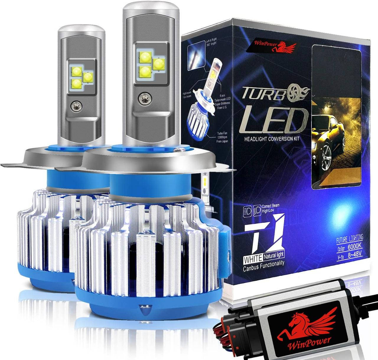 

Автомобильные LED лампы T1 TURBO LED 70Вт 7000Лм 6000К 8-48v CREE чип Цоколь H4