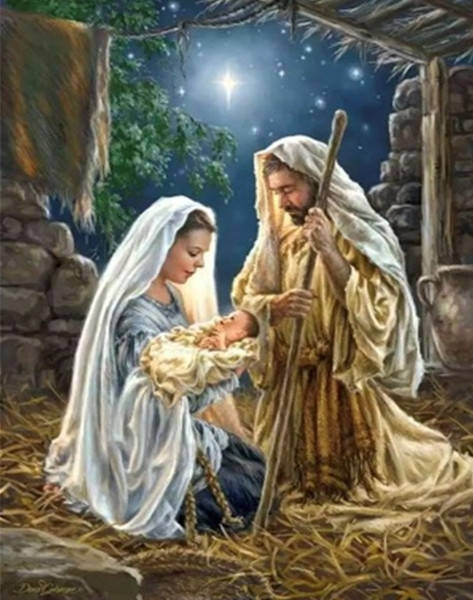 

Алмазная вышивка. Картина на подрамнике "Христос рождается", размер 40х30 см