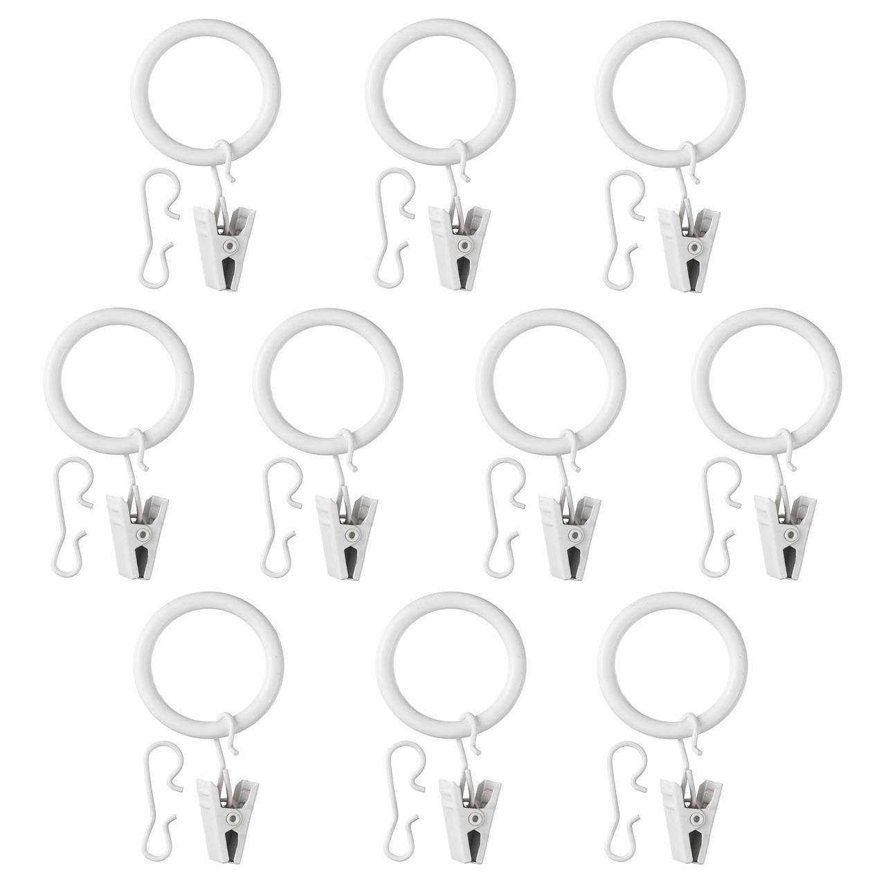 

IKEA Гардинные кольца с зажимом и крючком SYRLIG (ИКЕА СИРЛИГ) 402.240.98