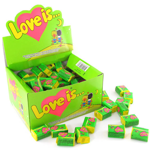 

Жвачки Love is Яблоко-Лимон 100 шт