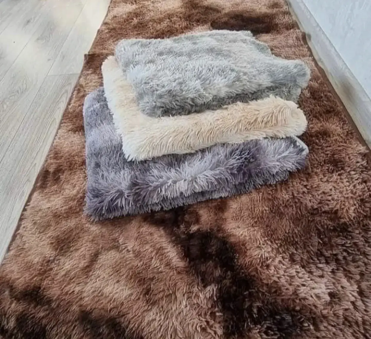 

Меховый ворсистый прикроватный коврик Травка 90х200 с длинным ворсом