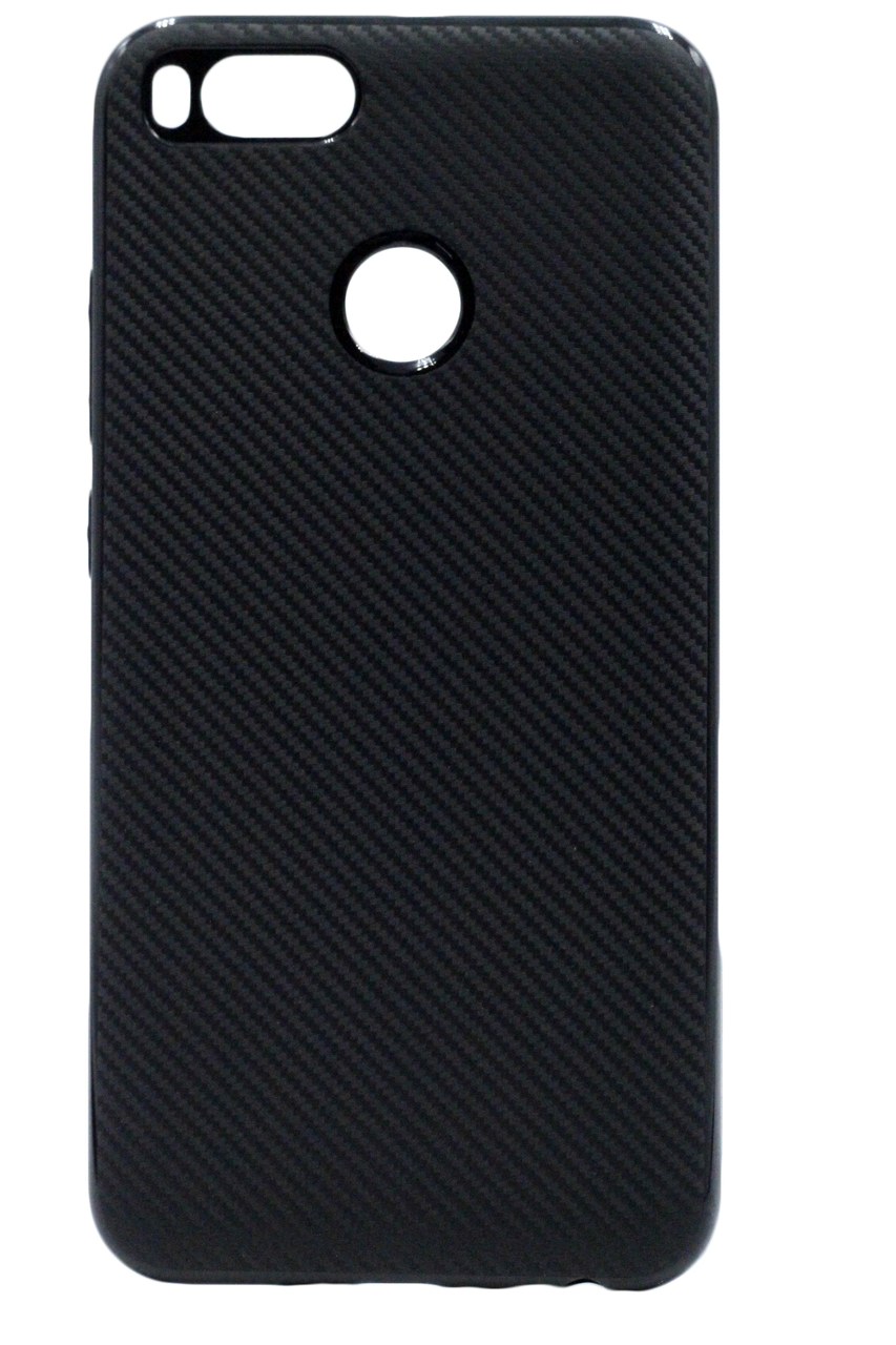 

Чехол силиконовый для Xiaomi Mi A1 карбон (сяоми ксиоми ми а1), Черный