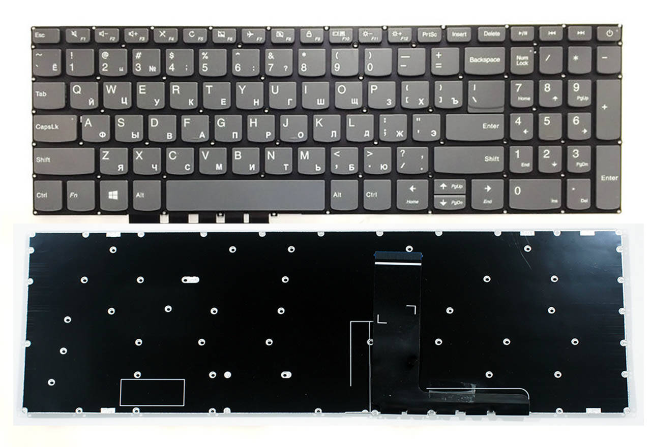 

Клавиатура для ноутбука Lenovo IdeaPad 320-15IAP, матовая (5CB0N86584), Черный
