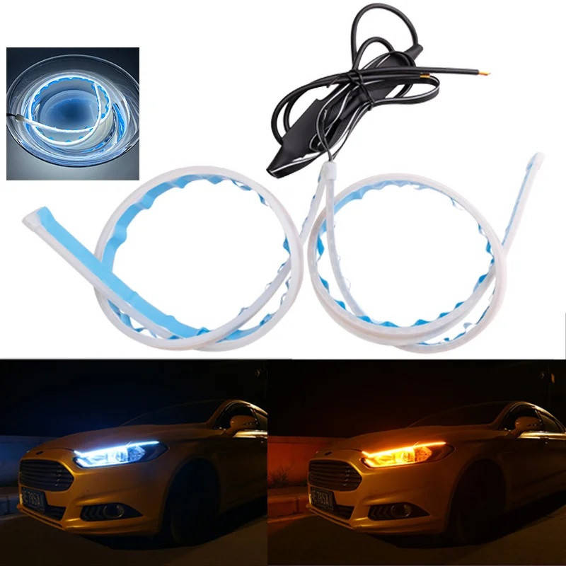 

Наружные гибкие ДХО с динамическим поворотом 30см бело-оранжевый пара