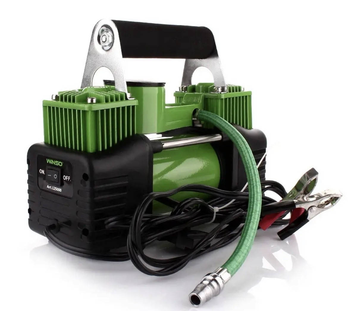 

Автокомпрессор Winso 125000 Uragan 85л/мин 10атм Ураган 90170 компресор для подкачки. 360Вт