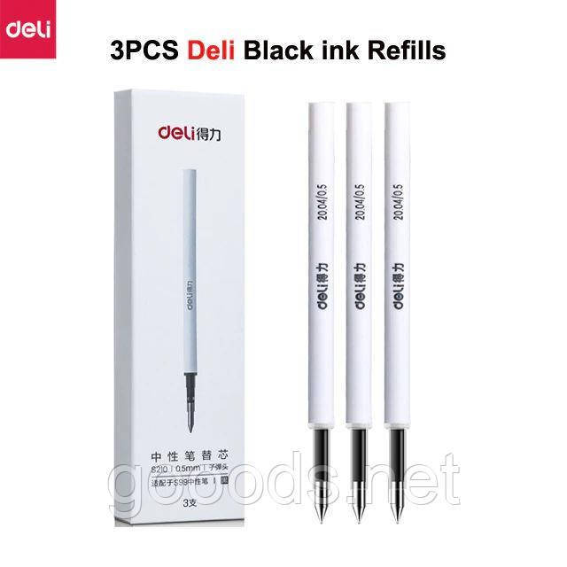

Сменные стержни 3 шт Черного цвета для ручки Deli / Xiaomi Mijia Mi Pen