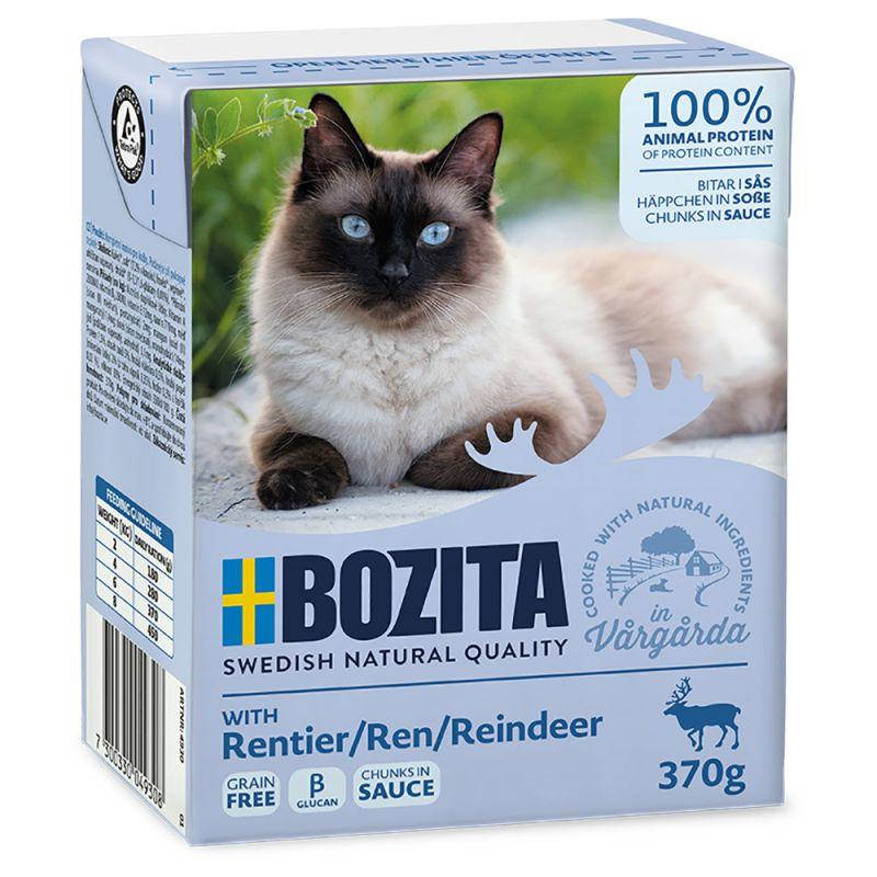

Bozita (Бозита) корм для котов кусочки в соусе с северным оленем (370г)