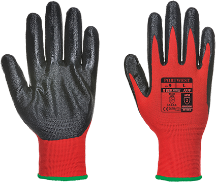 

Рабочие перчатки с нитриловым покрытием Flexo Grip A310 Красный/Черный, S