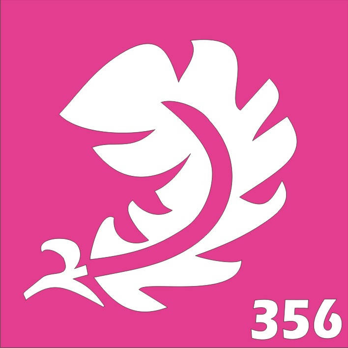 

Трафарет Перо для био-тату хной, блеск тату Boni Kasel № 356