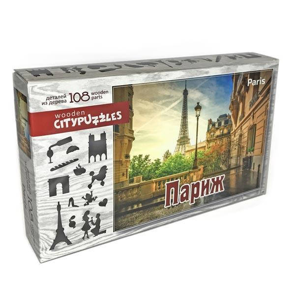 

Фигурный деревянный пазл Париж 8236 Нескучные игры