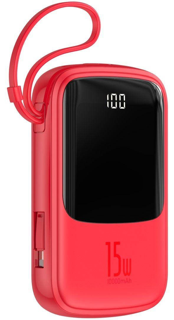 

Повербанк Baseus Qpow 10000 mAh (с кабелем Type-C) Red (PPQD-A09)