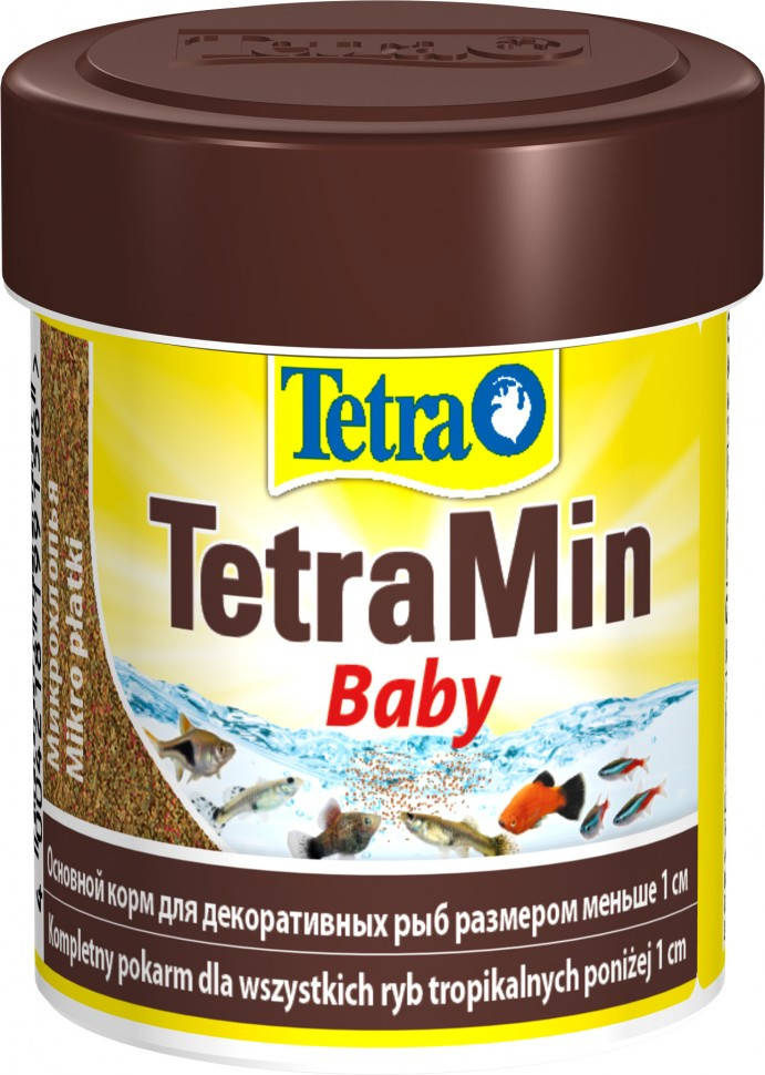 

Корм для аквариумных рыб в мелких хлопьях TetraMin Baby обогащенный протеином 66 мл