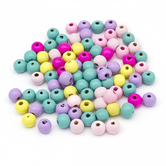 

Бусины Деревянные Окрашенные, Круглые, Цвет: Микс, Размер: 10х9мм, Отв-тие 3мм, около 155шт/50г, (УТ100025042)