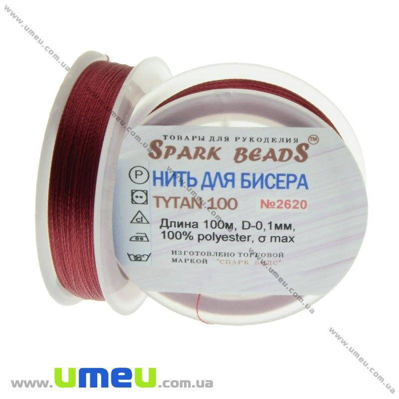

Нить для бисера Титан 100, Кармин №2620, 100 м (MUL-020525), Бордовый