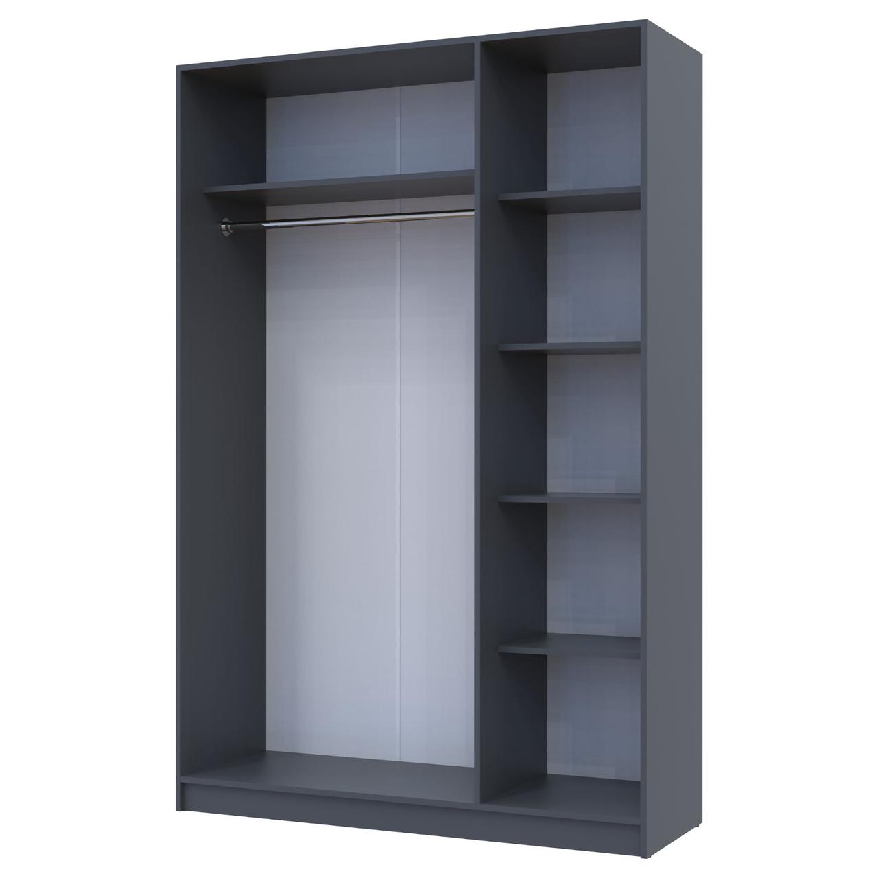 Шафа для одягу Promo Графіт Графіт 3 ДСП 135х48х204 (44900233) 6