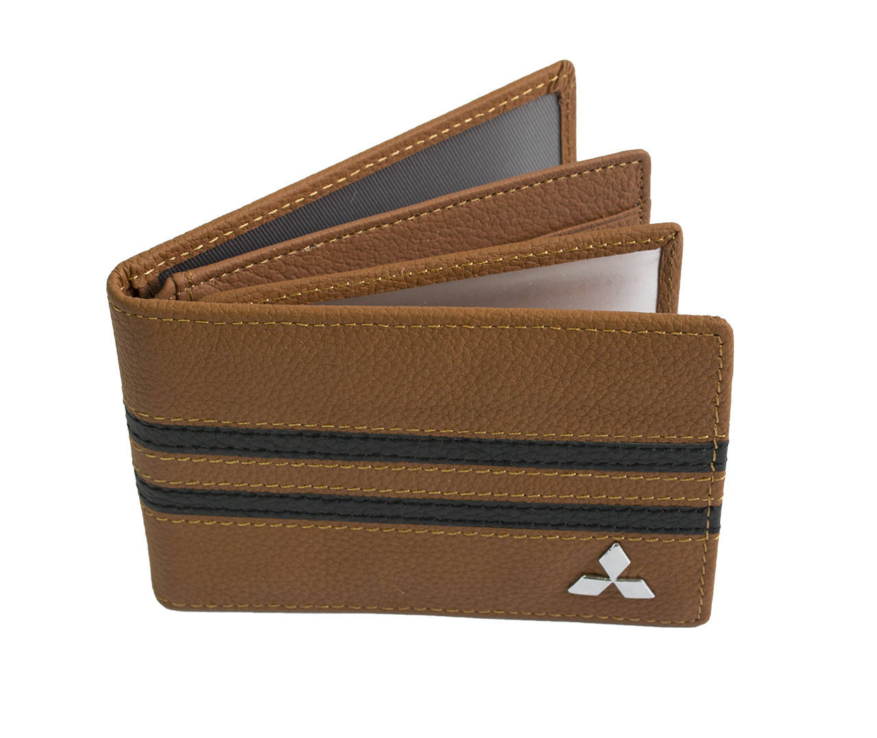 

Кожаная обложка для прав с логотипом MITSUBISHI (кожа коричневая с вставкой, структурная) MIT11-01, Коричневый