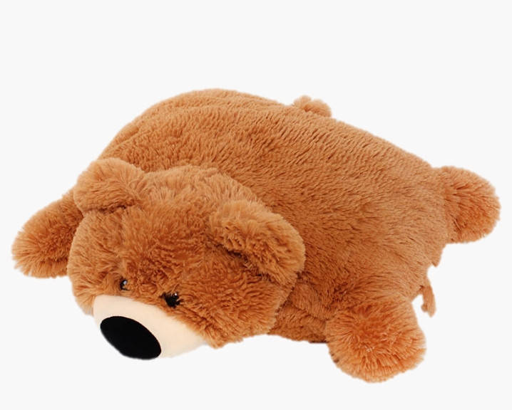 

Подушка-игрушка Алина мишка 45 см коричневая ПМ1-кор, Time Toys, Коричневый