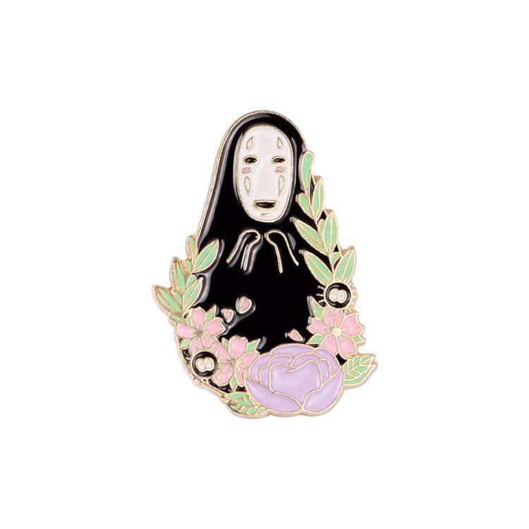 

"Безликий бог Каонаси с цветами (Унесенные призраками / Spirited away)" значок (пин) металлический