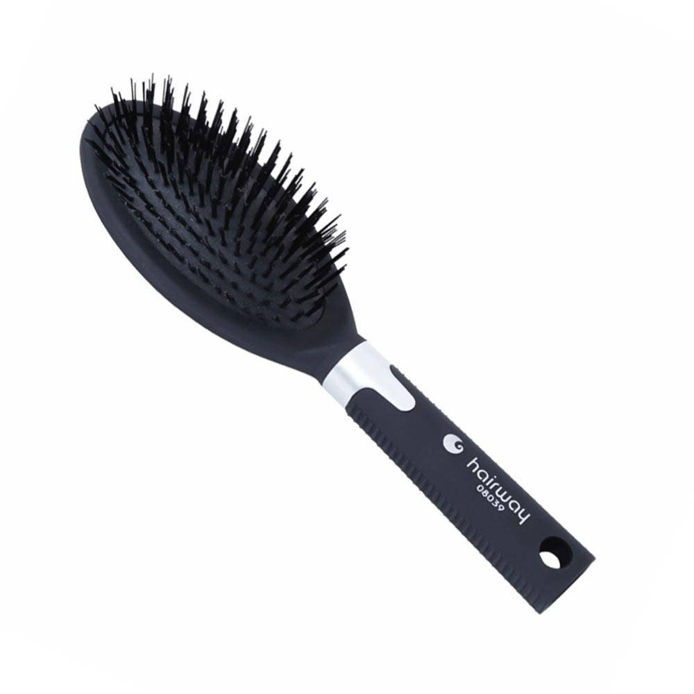 

Щетка для волос c нейлоновыми зубцами, черная Hairway 08039*, Черный